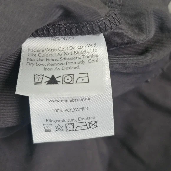 Eddie Bauer Pants Mens XL 30 Gray Convertible Cargo Hiking Zip Off Nylon Belted - Picture 12 of 14